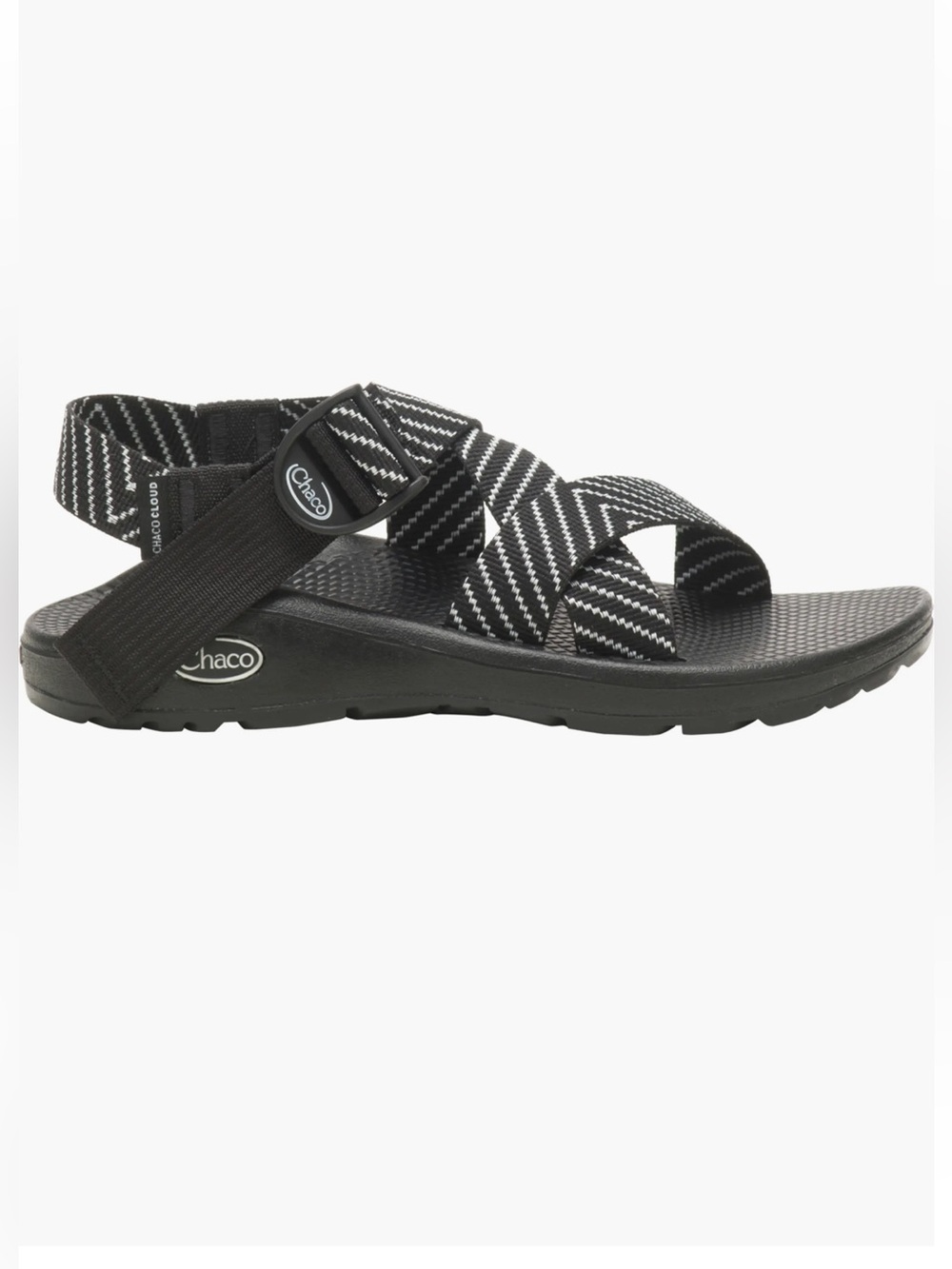 Chaco Black & White Striped Z-Style Sandal